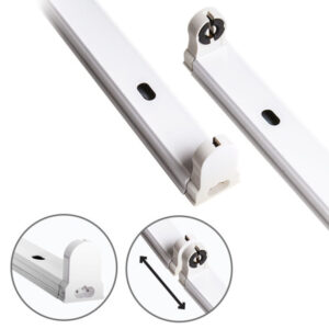 Régua 1x T8 600mm Fase/Neutro mesmo lado (ligação contínua)