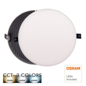 Painel Encastrar Saliente Slim 10mm 24w IP44 CCT 3/4/6K 140lm OSRAM