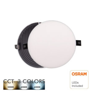 Painel Encastrar Saliente Slim 10mm 12w IP44 CCT 3/4/6K 140lm OSRAM