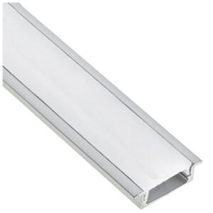 Calha Alumínio Encastrar (L)14 x (A)6,45x  (I) 8,45 x 2M x (R)11mm