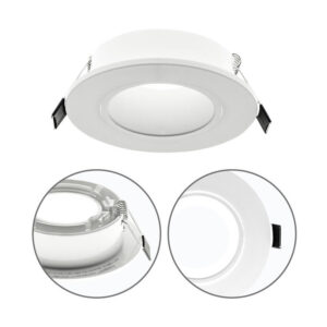 Aro GU-10 Encastrar Redondo Plástico Branco Orientável Policarbonato