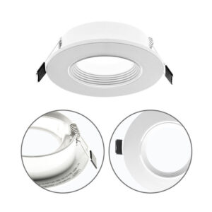 Aro GU-10 Encastrar Redondo Plástico Branco Orientável Policarbonato