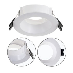 Aro GU-10 Encastrar ONIRO Redondo Plástico Branco Policarbonato (PC) Alt: 3,5cm Diam: 8,5cm FØ7,5cm