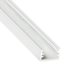 Calha de Alumínio Branco U Saliente (L)13,10 x (A)7 x (I)12,3mm x 2M
