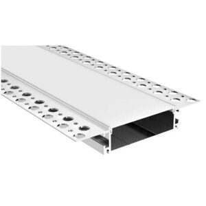 Calha Alumínio Encastrar Em Pladur 2mts Frente embutida  (L)88 x (A)14 x (I)37 x 2M x (E)39.6mm