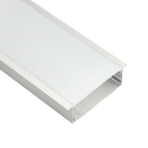 Calha Alumínio Encastrar Pode colocar 3 fitas led (L)50 x (A)20 x 2M x (R)40mm
