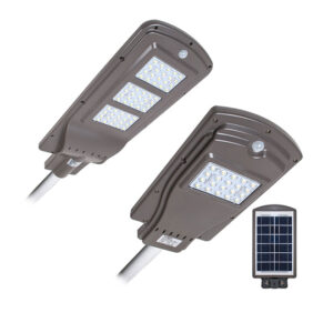 Luminária Solar Exterior De Poste com Sensor 20w\40w\60w 6000k + Painel Solar IP65