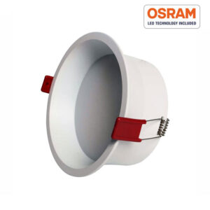 Downlight Encastrar LED Redondo Aro Branco 8w/12w/18w 140lm/w<br>CCT 3k/4k/6k IP20 CHIP<br>OSRAM 3 Anos Garantia