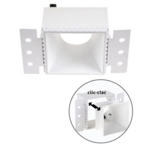 Aro GU-10 Encastrar Plástico Quadrado Branco Policarbonato