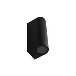 Aplique Led Parede Cilíndrico 2xGU10 Preto IP44