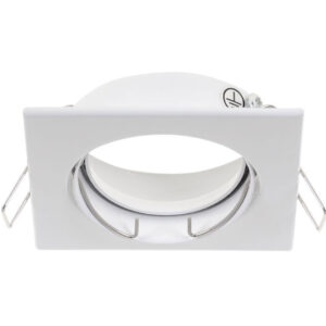 Aros Gu-10 Orientável Quadrado Branco