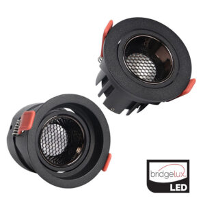 Foco Encastrar Preto Led Orientável/Recuado Orientável 5w/8w/12w CCT 130lm/w Chip BRIDGELUX<br>3 Anos Garantia