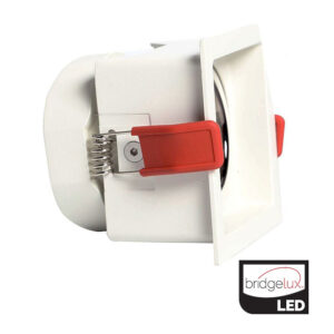 Foco Embutir Led Recuado Quadrado Branco Orientável 5w/8w/12W CCT 130lm/w Chip BRIDGELUX<br>3 Anos Garantia