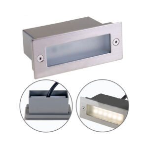 Aplique Parede Encastrar Rectângulo Alumínio LED 1.2w 3000k/4000k 45Lm IP44