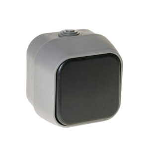 Interruptor Unipolar 1 Tecla IP54 Cinza