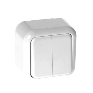 Comutador Escada 2 Teclas IP20 Branco