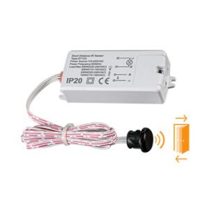 Sensor de Movimento Curta Distância Infravermelhos p/ Portas 500w 200º 5-6cms IP20