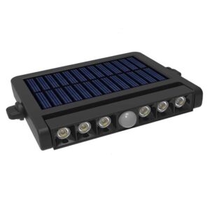 Aplique Led Preto Solar com Sensor Orientável 5w 4000k 500lm