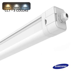 Armadura Led 120/150cms Potência Seleccionável Chip Led Samsung CCT 3k/4k/5700k 160lm/w IP65