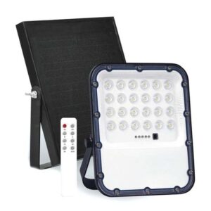 Projector Solar Led 50 / 100 / 200 w com Comando + Placa solar 5000k IP65