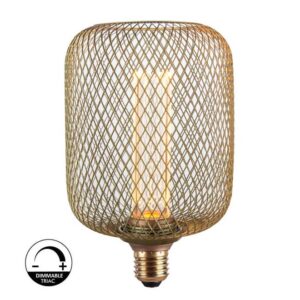 Lâmpada E27 LED 4W 1800k Dimável Rede Metal Gold Ø105mm