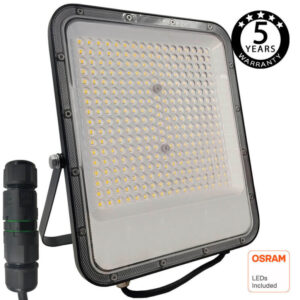 Projector IPAD 200w 2700 4000k 5700k IP65 OSRAM 140lm/w 5 Anos Gar. Inc. Ligador