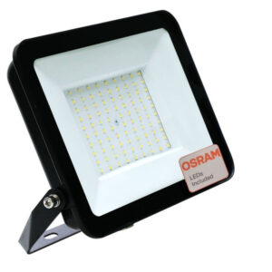 Projector IPAD 100w Preto SMD IP65 3000k 145Lm/w OSRAM 3 Anos Gar.