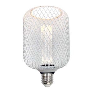 Lâmpada E27 LED 4W 2200k Rede Metal Branco Ø105mm