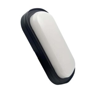 Plafond Led Oval Preto 18w CCT 1800lm IP65