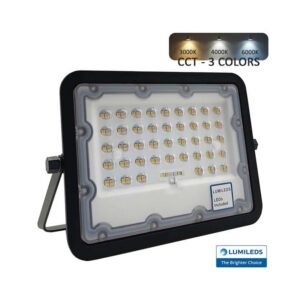 Projector IPAD Cinza 50w CCT 5500Lm<br>Led Lumileds IP65<br>5 Anos Garantia