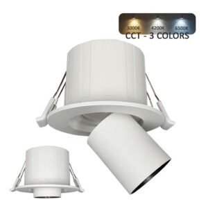Spot Periscópico Orientável Redondo Branco 6w CCT 600Lm