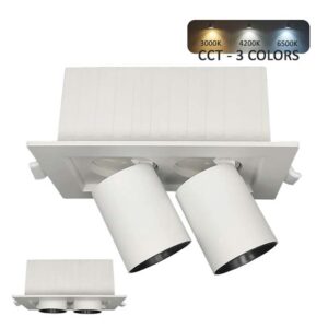 Spot Periscópico Orientável Duplo Branco 6+6w CCT