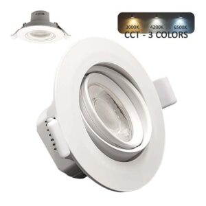 Downlight Redondo Orientavel Branco 7w IP40 700lm CCT