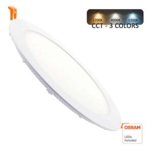 Painel Encastrar Redondo 26w CCT Chip Led OSRAM<br>3 Anos Garantia