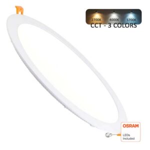 Painel Encastrar Redondo 30w CCT Chip Led OSRAM<br>3 Anos Garantia