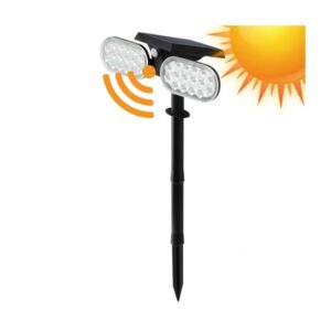 Aplique Solar Espeto Preto 2w 4500K IP54 200lm