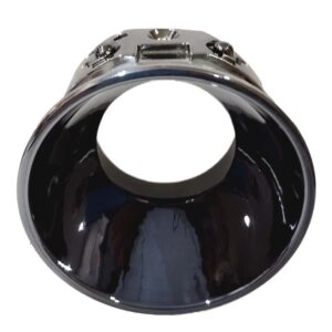 ARO INTERNO GU-10 POLICARBONATO ORIENTÁVEL PRETO CROMADO Série Oculus