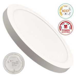 Downlight Saliente/Encastrar-Saliente 18w Potência Selecionável - 5 CCT Cor Selecionável