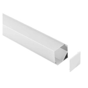 Calha Alumínio Canto Difusor Quadrado (L)16 x (A)16 x (I)10mm x 2M