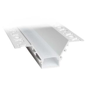 Calha Aluminio Encastrar Em Pladur Recuado Lacado Branco (L)35 x (A)90 mm x 2M