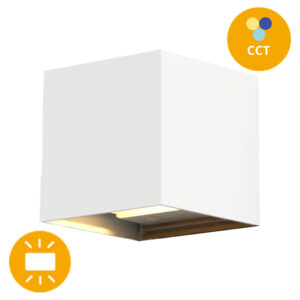 Aplique Quadrado Branco Orientável 2x3W CCT (3000K|4000K|6500K) IP65 350-430lm 10x10x10cm