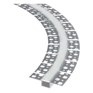 Calha Aluminio Flexivel Encastrar Em Pladur (L)55 x (A)10 mm x (R)16 (I)14mm x 2M