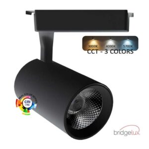 Foco Calha Preto 30w 3900lm  3000k 48ºChip BRIDGELUX<br>3 Anos Garantia