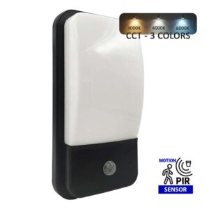 Plafond Led Preto c/ Sensor Movimento Infravermelhos 20w CCT 3000k/4000k/6000k IP65