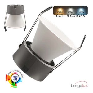 Foco Embutir Redondo Branco Fixo 12w / 9w / 6w CCT 130lm/w Chip BRIDGELUX<br>3 Anos Garantia