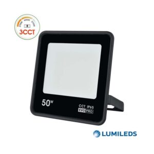 Projector IPAD 50w Preto EVO CCT 6000Lm Led Lumileds 5 Anos Gar.