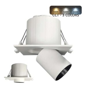 Spot Periscópico Orientável Quadrado Branco 6w CCT 600Lm