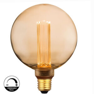 Lâmpada E27 LED 4W G125 Dimavél 1800k 60Lm - Ambar