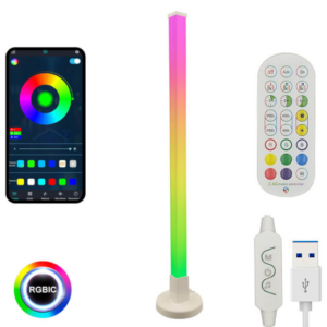 Candeeiro de Pé LED 10W - Ambient Light - RGB DIGITAL + Comando Infravermelhos + App - 150cm + App - 150cm