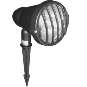 Aplique espeto Redondo Preto  IP54 1xE27 Aluminio L.23xAlt.23xD.17cm